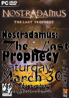 Box art for Nostradamus: The Last Prophecy