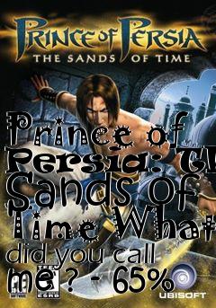 Box art for Prince of Persia: The Sands of Time