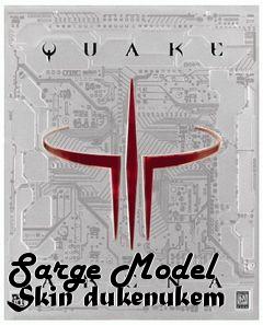 Box art for Sarge Model Skin dukenukem