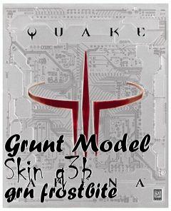 Box art for Grunt Model Skin q3b grn frostbite