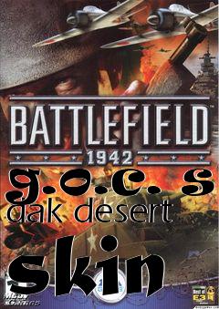 Box art for g.o.c. s dak desert skin