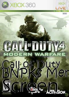 Box art for Call of Duty BNPKs Menu Screen
