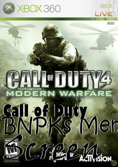 Box art for Call of Duty BNPKs Menu Screen