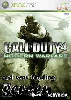 Box art for cod war loading screen