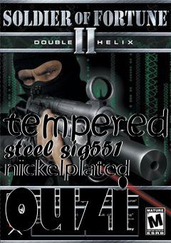 Box art for tempered steel sig551 nickelplated ouzi