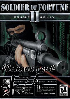 Box art for flames real ak74