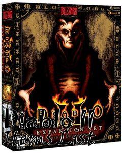 Box art for Diablo II Items List