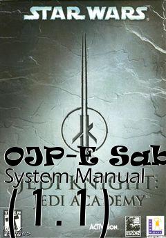 Box art for OJP-E Saber System Manual (1.1)