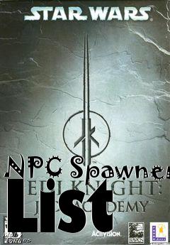 Box art for NPC Spawner List