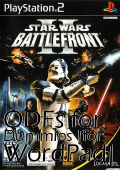 Box art for ODFs for Dummies [for WordPad]