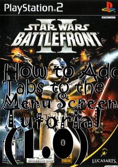 Box art for How to Add Tabs to the Menu Screen Tutorial (1.0)