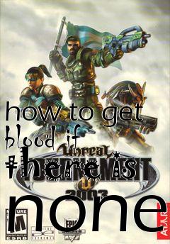 Box art for how to get blood if there is none