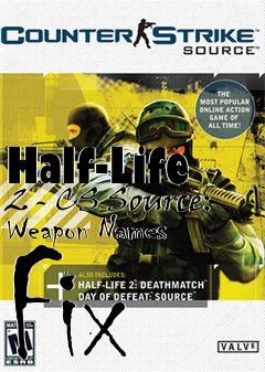 Box art for Half-Life 2 - CS Source: Weapon Names Fix