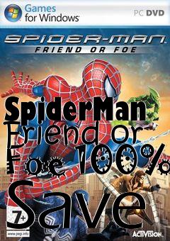 Box art for SpiderMan Friend or Foe 100% Save