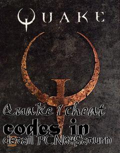 Box art for Quake 1 cheat codes in detail PCN64Saturn