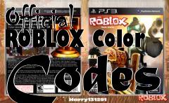 Box art for Official ROBLOX Color Codes