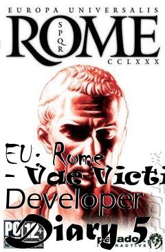 Box art for EU: Rome - Vae Victis Developer Diary 5
