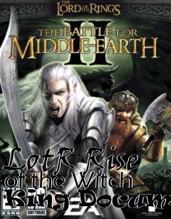 Box art for LotR Rise of the Witch King Document