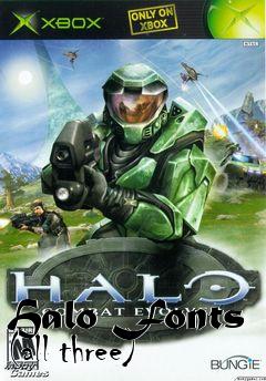 Box art for Halo Fonts (all three)