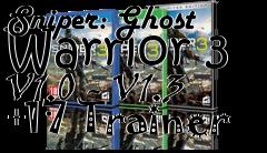 Box art for Sniper:
Ghost Warrior 3 V1.0 - V1.3 +17 Trainer