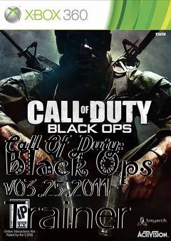 Box art for Call
Of Duty: Black Ops V03.25.2011 Trainer