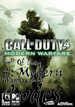 Box art for Call
Of Duty 4: Modern Warfare cheat Codes