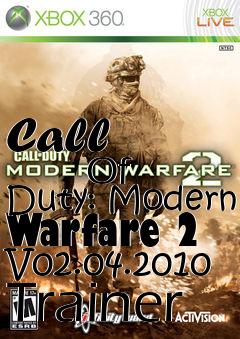 Box art for Call
            Of Duty: Modern Warfare 2 V02.04.2010 Trainer