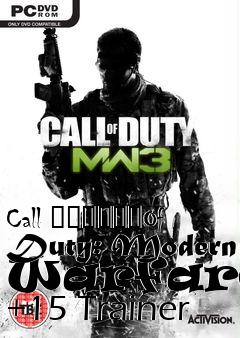 Box art for Call
						Of Duty: Modern Warfare 3 +15 Trainer