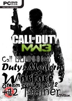 Box art for Call
						Of Duty: Modern Warfare 3 Steam V01.25.2012 +12 Trainer