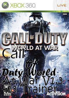 Box art for Call
            Of Duty: World At War V1.3 +13 Trainer