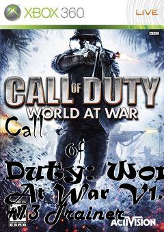 Box art for Call
            Of Duty: World At War V1.4 +13 Trainer
