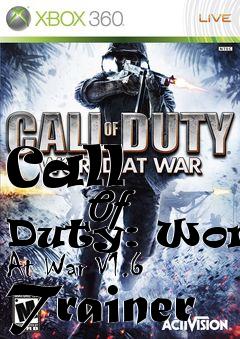 Box art for Call
            Of Duty: World At War V1.6 Trainer