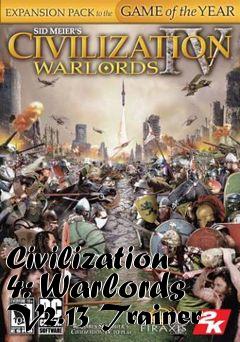 Box art for Civilization
4: Warlords V2.13 Trainer