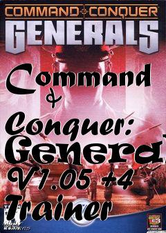 Box art for Command
      & Conquer: Generals V1.05 +4 Trainer
