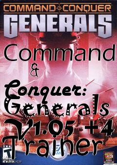 Box art for Command
      & Conquer: Generals V1.05 +4 Trainer