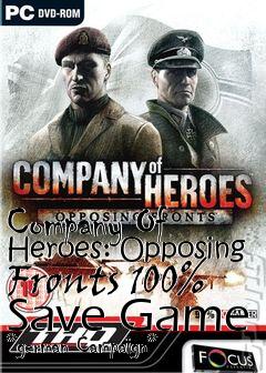 Box art for Company
Of Heroes: Opposing Fronts 100% Save Game *german Campaign*