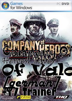 Box art for Company
Of Heroes: Tales Of Valor [german] +17 Trainer