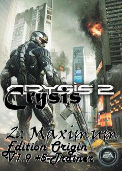 Box art for Crysis
            2: Maximum Edition Origin V1.9 +5 Trainer