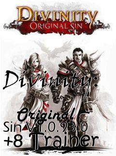 Box art for Divinity:
            Original Sin V1.0.93.0 +8 Trainer