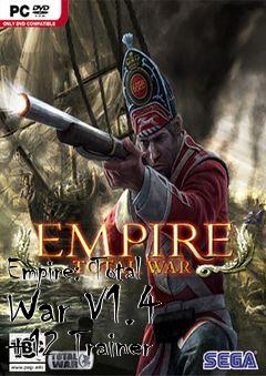 Box art for Empire:
Total War V1.4 +12 Trainer