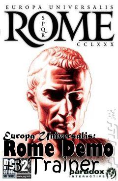 Box art for Europa
Universalis: Rome Demo +3 Trainer