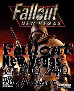 Box art for Fallout:
New Vegas V1.0.0.240 +3 Trainer