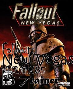 Box art for Fallout:
New Vegas V1.2.0.285 +3 Trainer