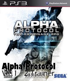 Box art for Alpha
Protocol V1.1 +2 Trainer