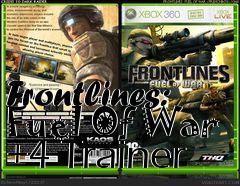 Box art for Frontlines:
Fuel Of War +4 Trainer
