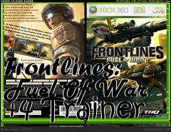 Box art for Frontlines:
Fuel Of War +4 Trainer