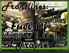 Box art for Frontlines:
            Fuel Of War V1.0.1 +4 Trainer