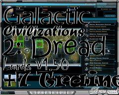Box art for Galactic
Civilizations 2: Dread Lords V1.50 +7 Trainer