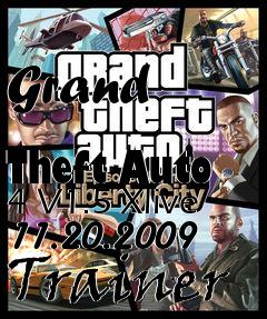 Box art for Grand
            Theft Auto 4 V1.5 Xlive 11.20.2009 Trainer