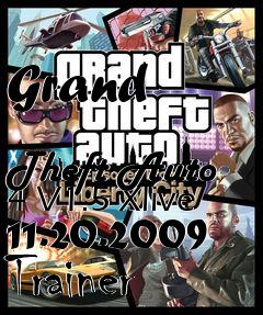 Box art for Grand
            Theft Auto 4 V1.5 Xlive 11.20.2009 Trainer